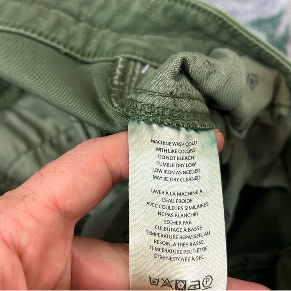 Anthropologie Pilcro Utility Cargo Pants NWT Women’s Green Straight Relaxed 28 - Picture 3 of 16